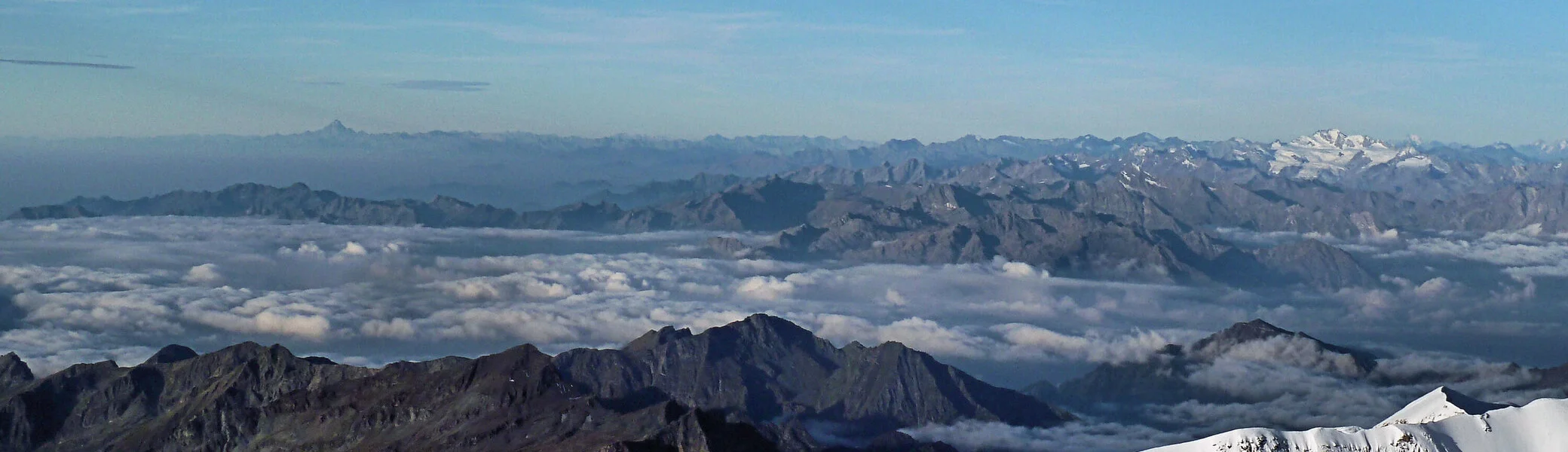 Blick von der Dufourspitze | © DAV Sektion Hameln / Gerd Kappes