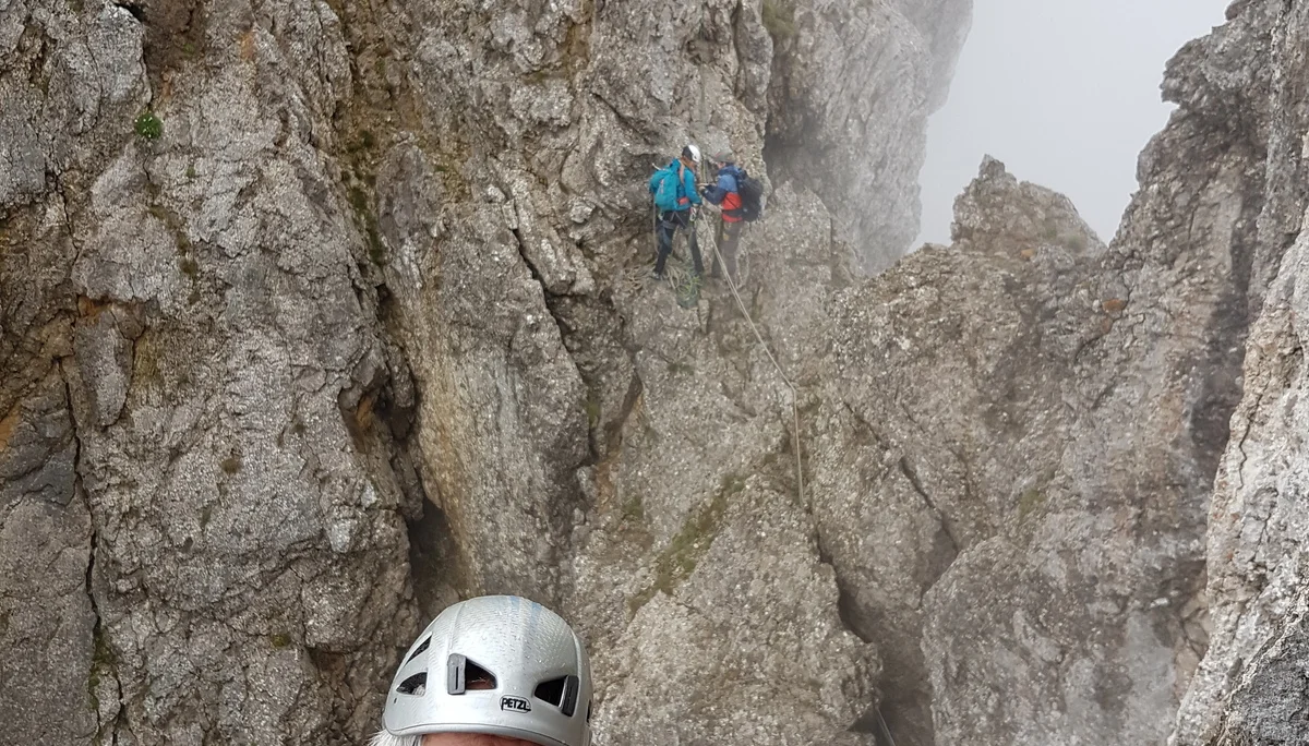 August, Sarah, Boris, Christian & Rainer im Köpftorlgrat | © DAV Sektion Hameln / Andreas Uhe