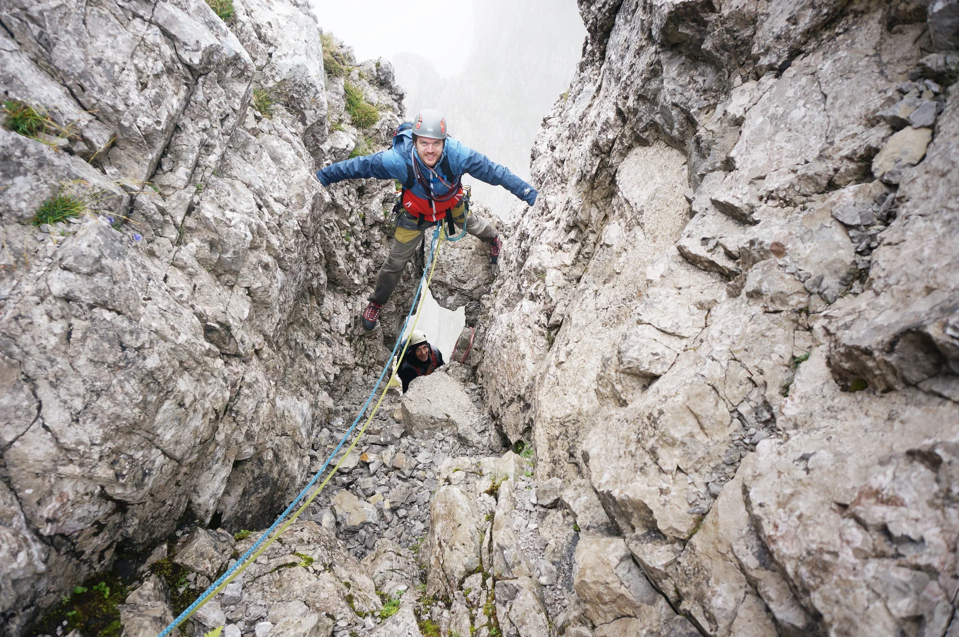 Boris & Christian am Klemmblock | © DAV Sektion Hameln / Andreas Uhe