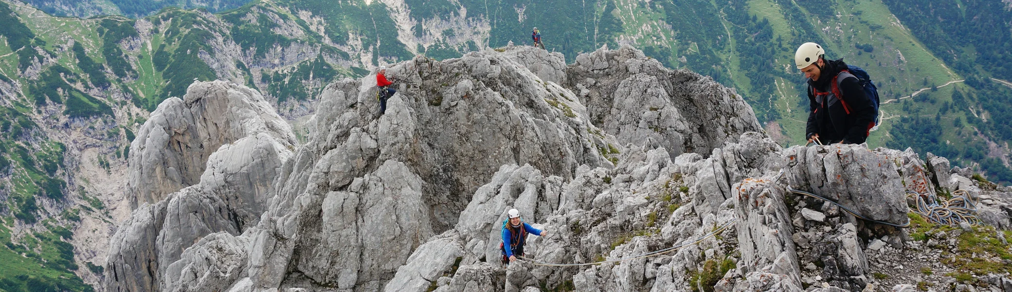 Christian, Sarah, Rainer & Boris am Nordgrat | © DAV Sektion Hameln / Andreas Uhe