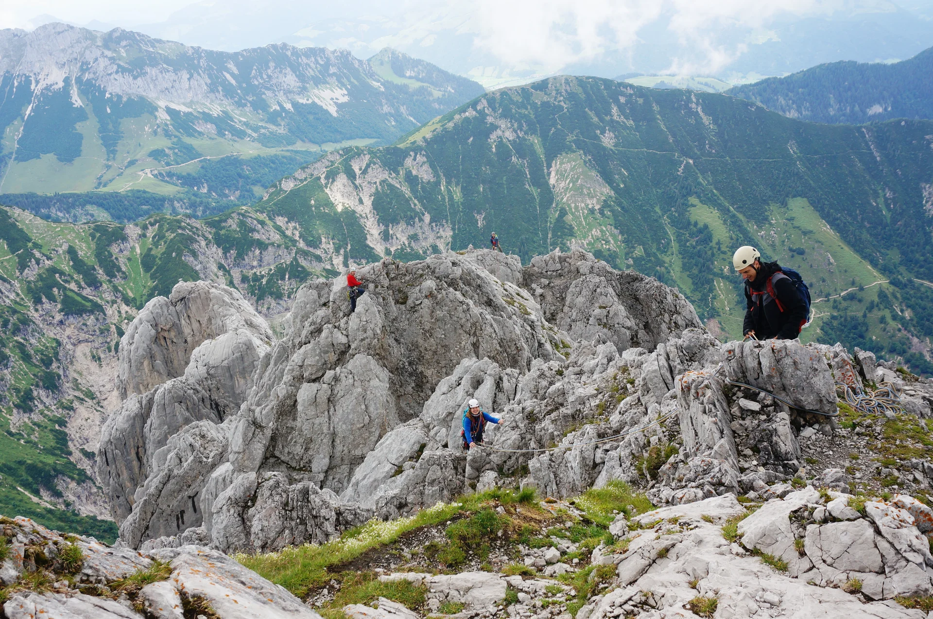 Christian, Sarah, Rainer & Boris am Nordgrat | © DAV Sektion Hameln / Andreas Uhe