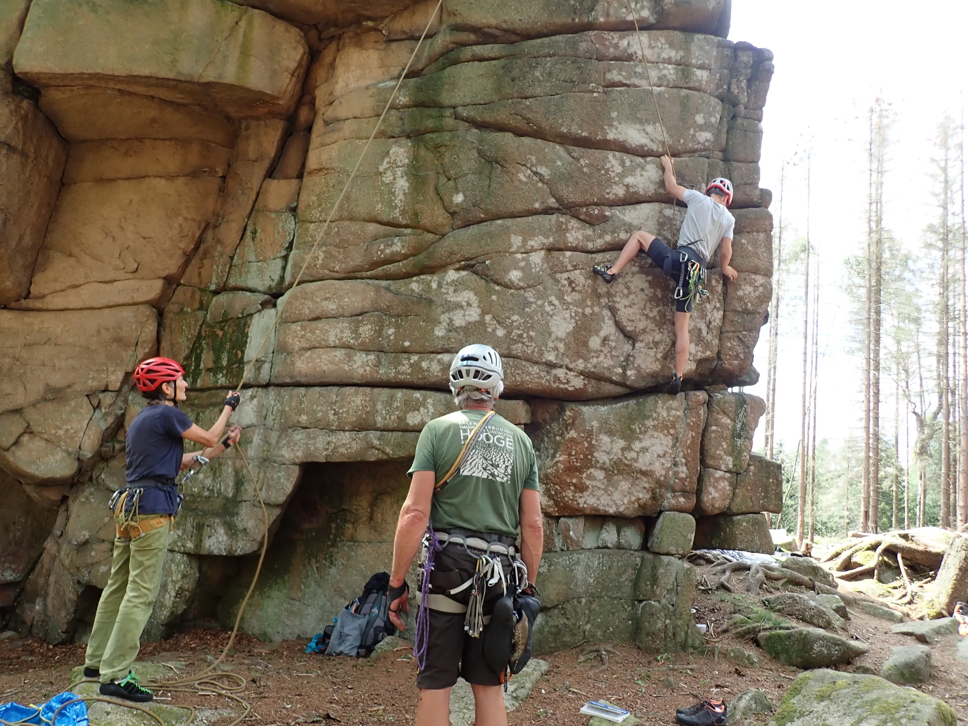 Kraxeln im Harzer Fels | © DAV Sektion Hameln / Sascha Veeh