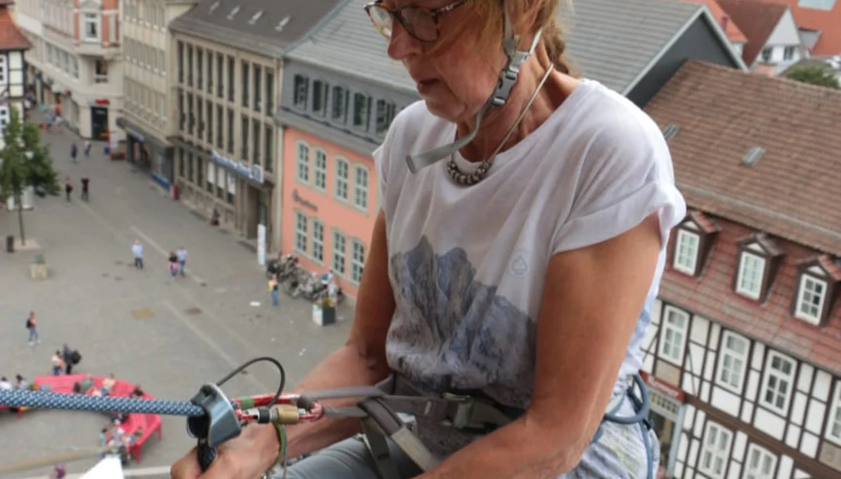 Abseilaktion von der Marktkirche | © DAV Sektion Hameln