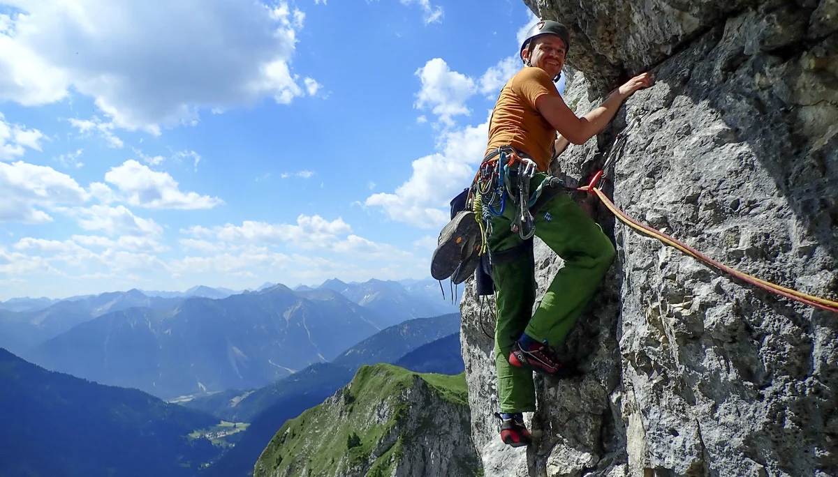 Die Schlüsselstelle: ein gruseliger Quergang | © DAV Sektion Hameln