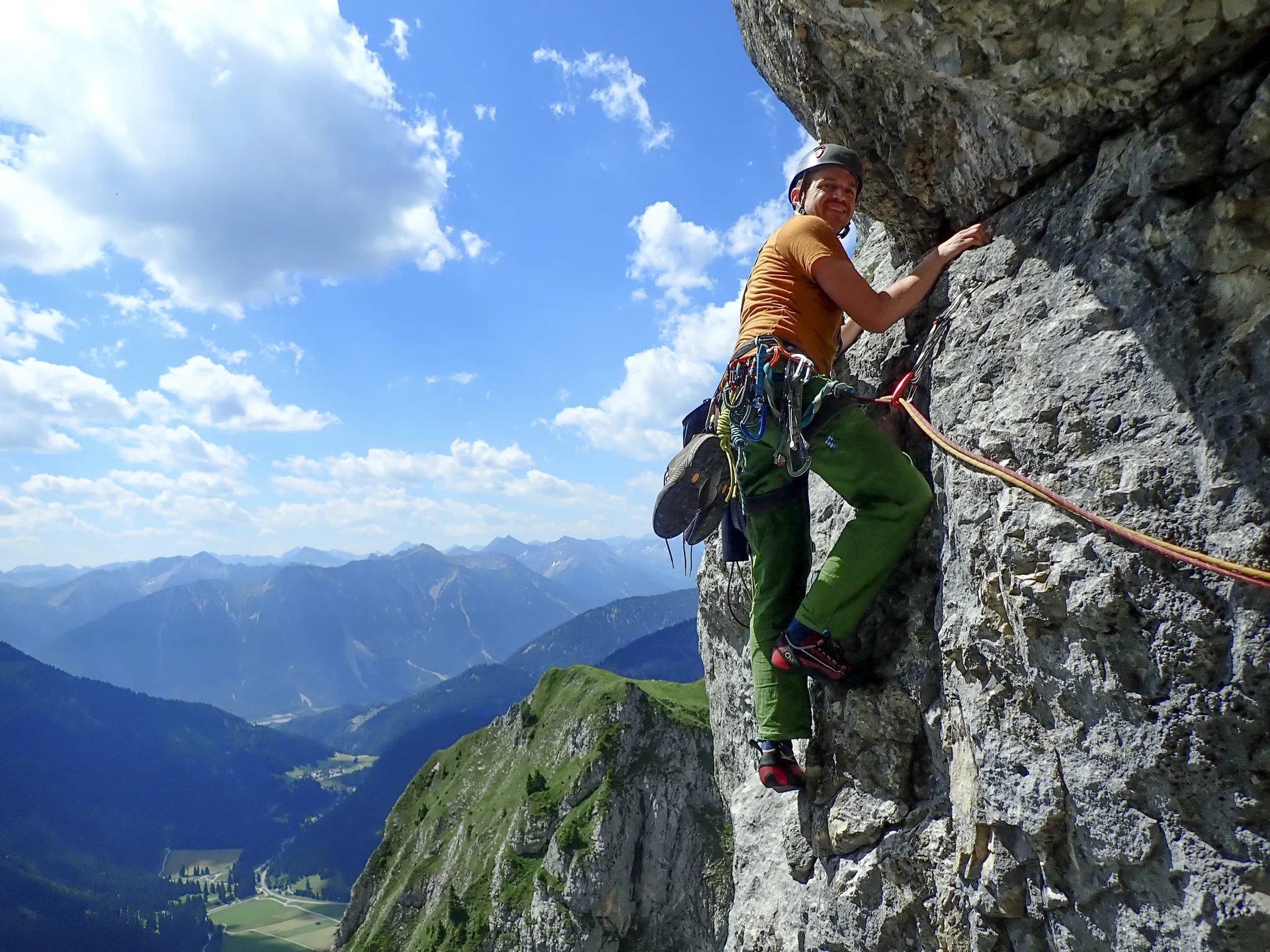 Die Schlüsselstelle: ein gruseliger Quergang | © DAV Sektion Hameln