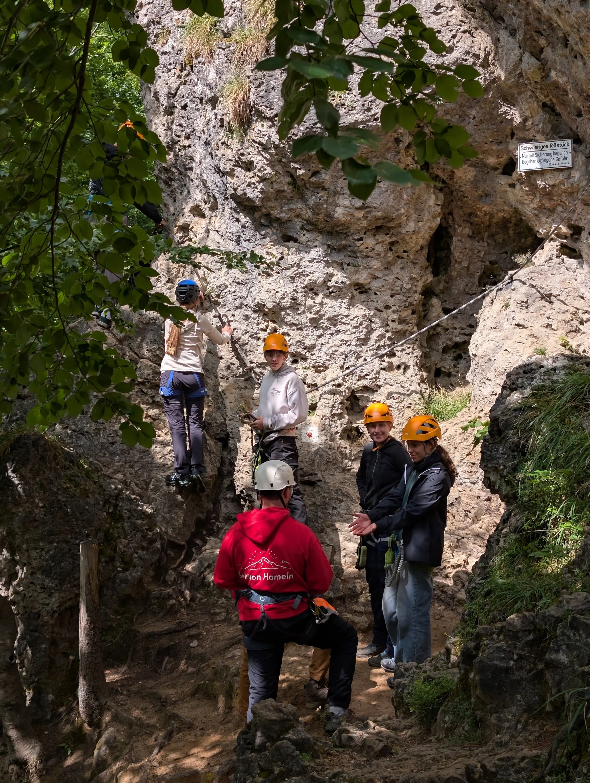 Schwieriges Teilstück ... | © DAV Sektion Hameln