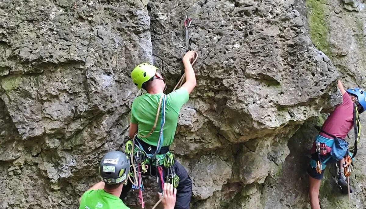 Groß und Klein im Vorstieg | © DAV Sektion Hameln