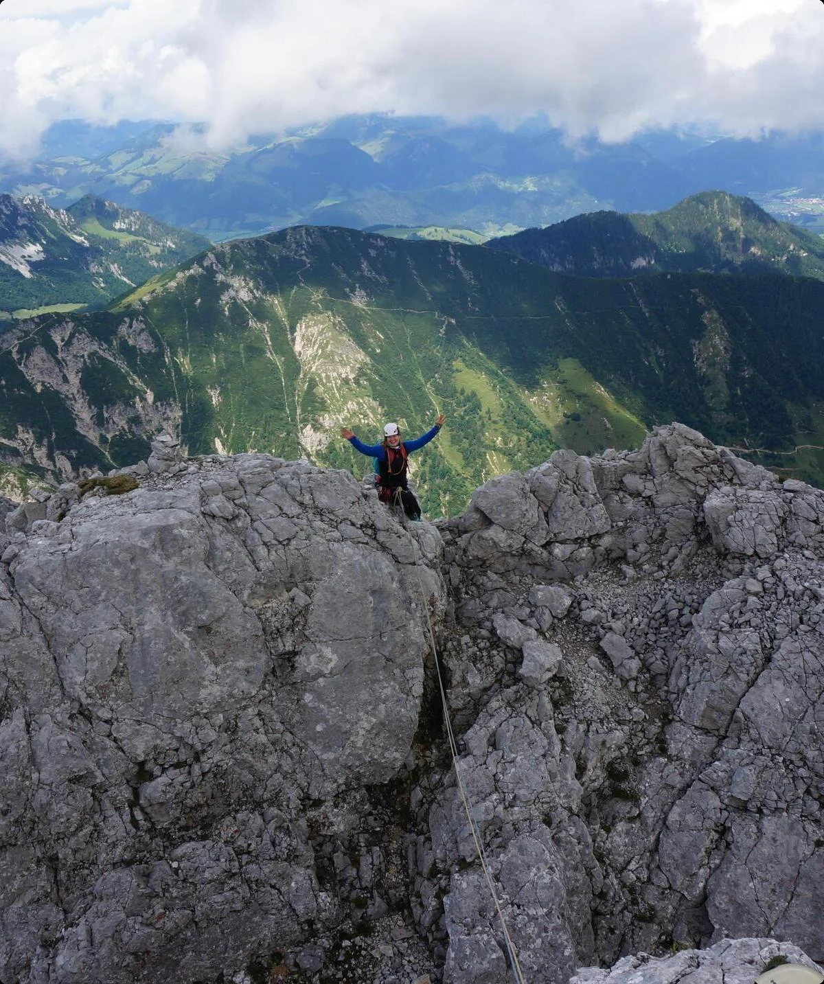 Sarah Hausmann an der Hinteren Goinger Halt | © DAV Sektion Hameln / August Becker