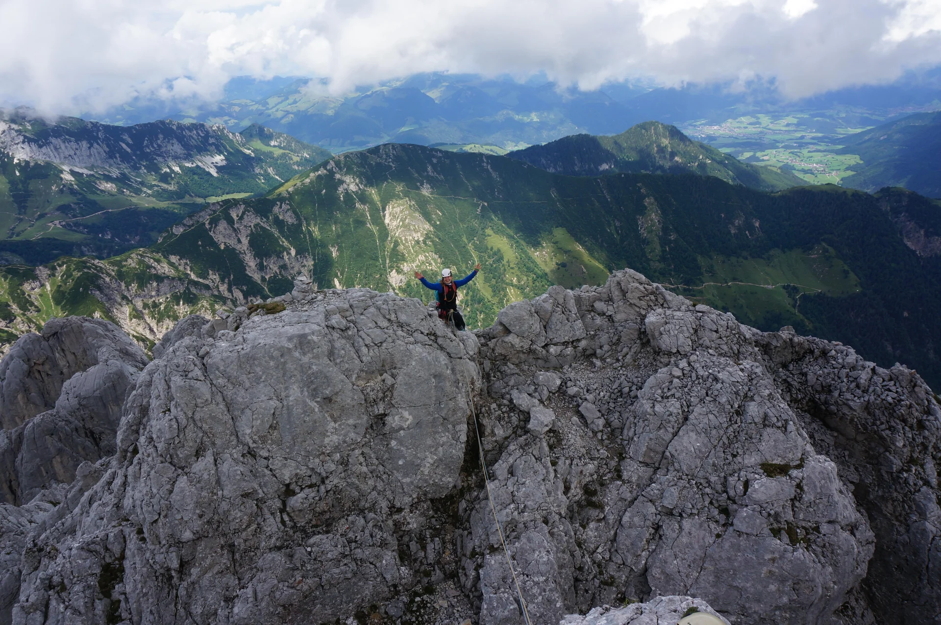 Sarah Hausmann an der Hinteren Goinger Halt | © DAV Sektion Hameln / August Becker