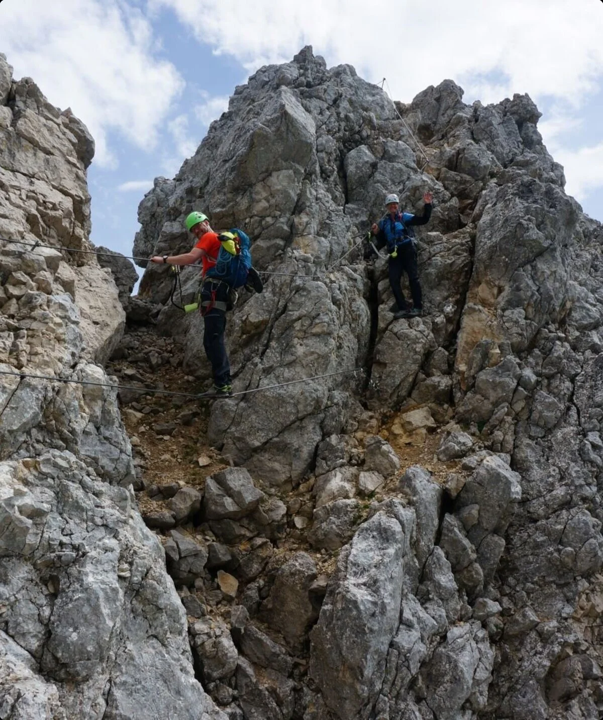 Sabine und Markus an der Haidachstellwand | © DAV Sektion Hameln / August Becker