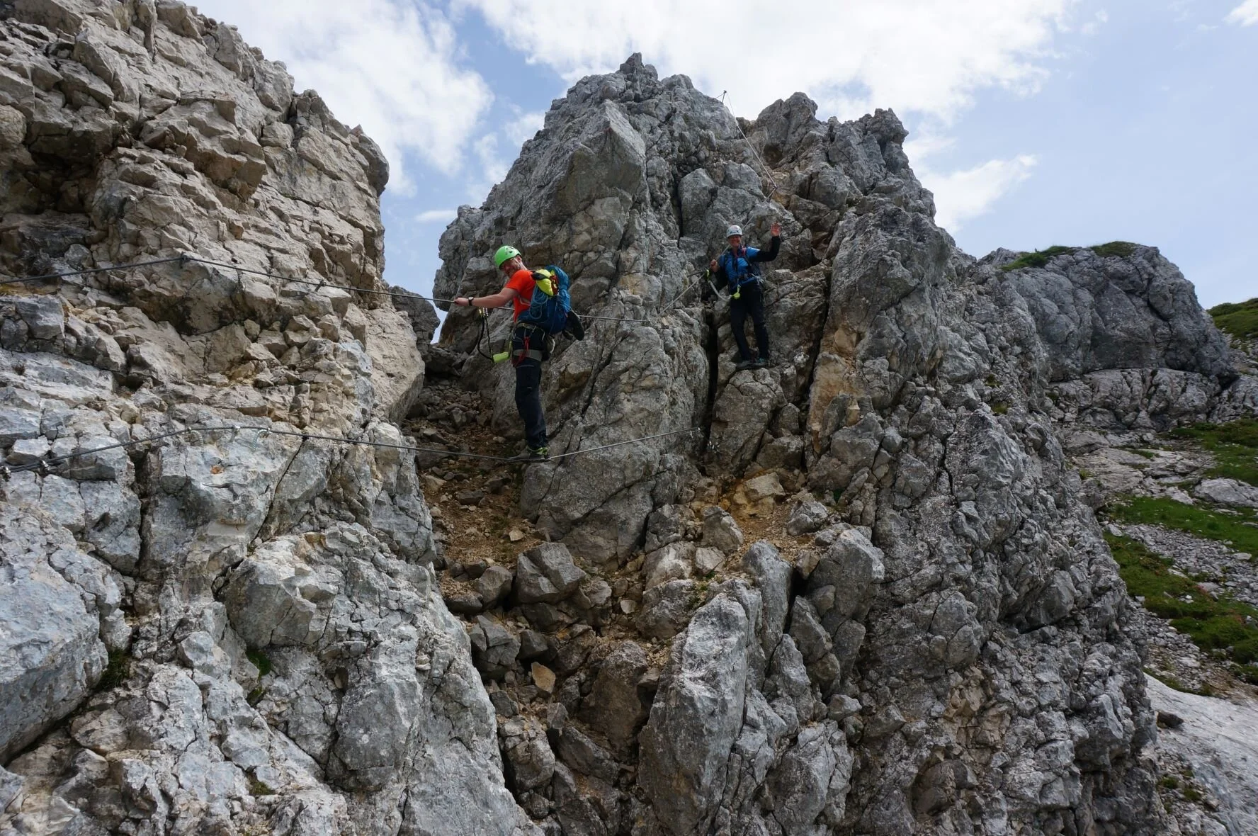 Sabine und Markus an der Haidachstellwand | © DAV Sektion Hameln / August Becker