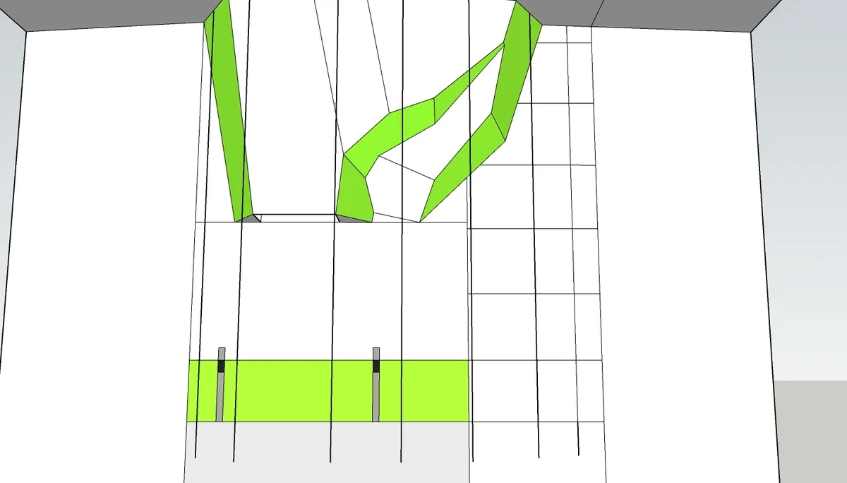 Geplanter Ausbau der Kletterwand in unserer Kletterhalle | © DAV Sektion Hameln