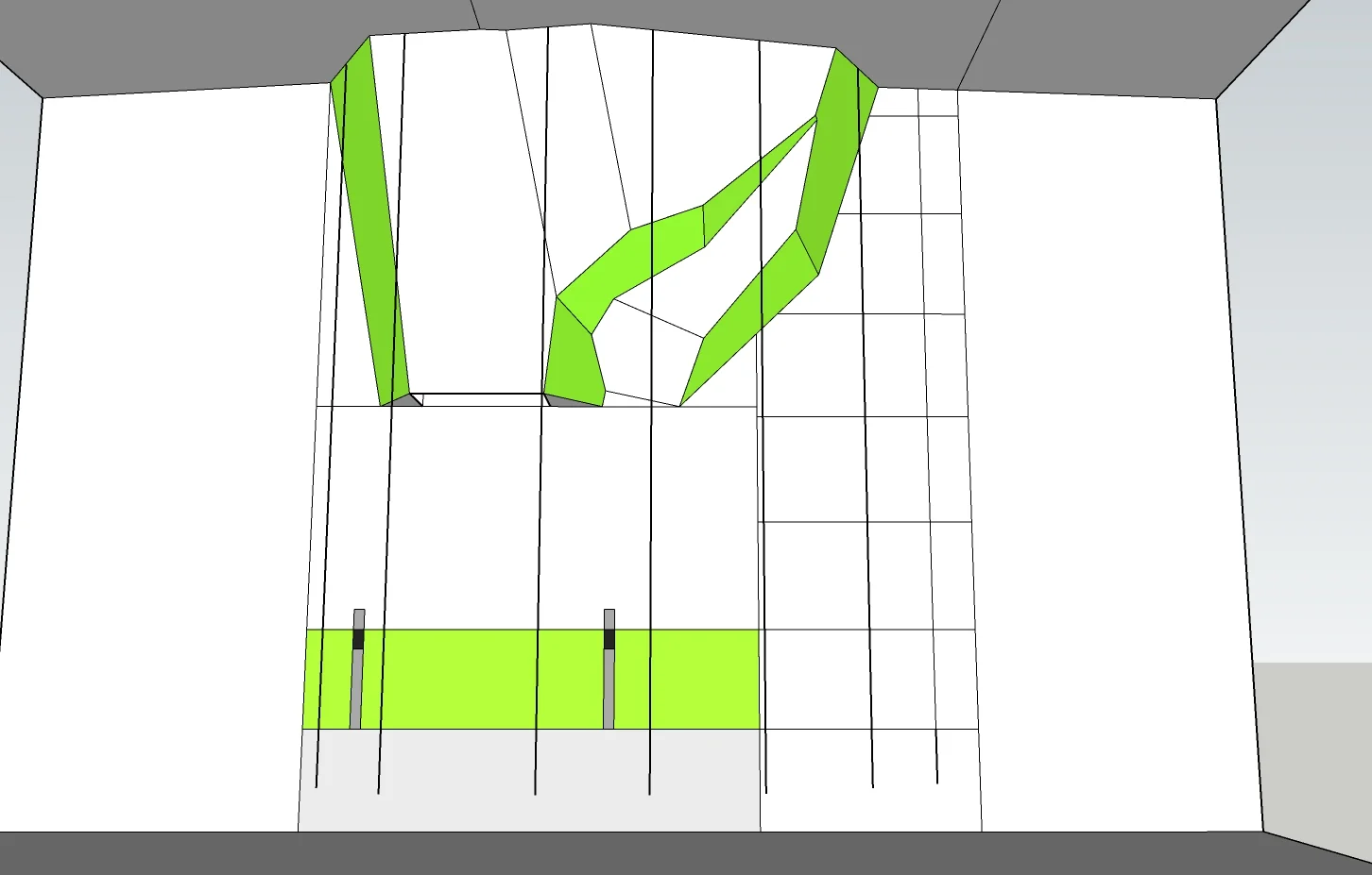 Geplanter Ausbau der Kletterwand in unserer Kletterhalle | © DAV Sektion Hameln